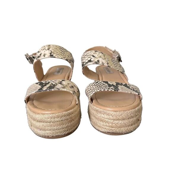 Steve Madden Fifer Python Snake Print Espadrille Wedge Sandals size 8.5 - Picture 4 of 7